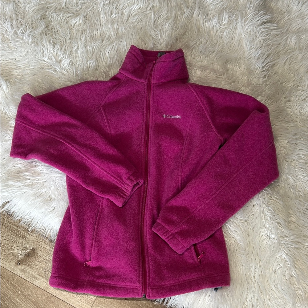Columbia Vibrant Pink Full-Zip Fleece